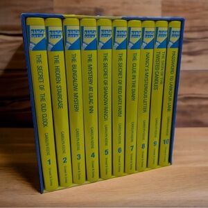 Nancy Drew Mystery Stories Collection Box Set Volumes 1-10 Lot of 10 Books Good